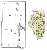 Location of Georgetown in Vermilion County, Illinois.