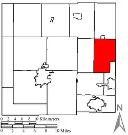 Location of Vernon Township in Crawford County