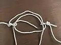 Repeat until there are two or three complete passes (two or three ropes in each loop).