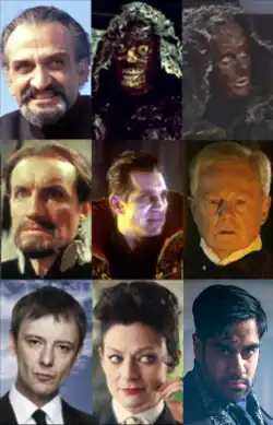 The faces of the Master as depicted in the television programme