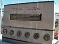A brief history of how the stadium was named and a tribute to veterans of all wars is on display outside where the stadium stood. (2006)