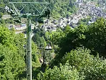 The town from the chairlift