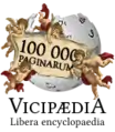 Latin Wikipedia's 100,000 article logo (18 December 2013)