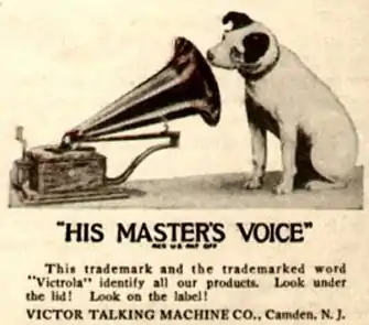 Victor Talking Machine Company advertisement from 1921