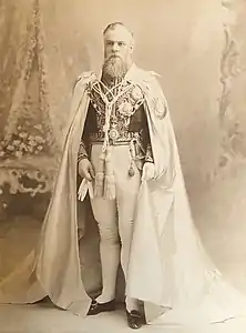 Victor Bruce, 9th Earl of Elgin, Viceroy of India, in the robes of the Order of the Star of India
