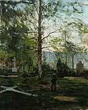 Werner Holmberg's Graveside, Victor Westerholm, 1882