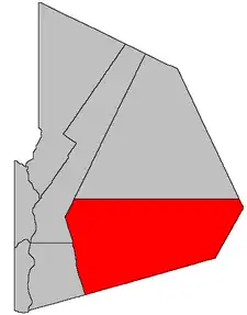 Location within Victoria County, New Brunswick.