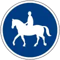 Route for animal riders (bridleway)