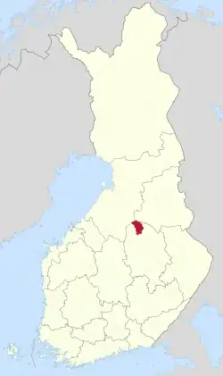 Location of Vieremä in Finland