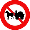 114: No animal-drawn vehicles