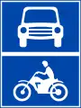 403b: Road / lane reserved for cars and motorcycles