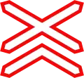 242b: Railroad crossing (with 2 or more tracks)