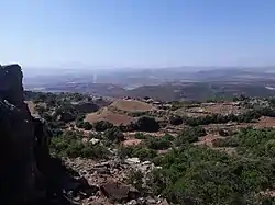 View from Debre Sema'it to Agbe lowlands