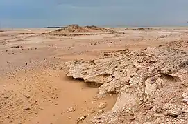 View of Al Kharrara from a mountain slope