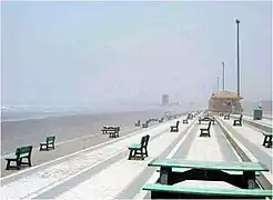 A view of Clifton Beach, Karachi.