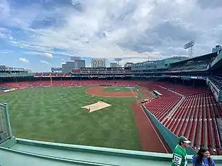 View of Fenway Park from the top of the Green Monster