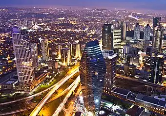 Levent financial district from Istanbul Sapphire