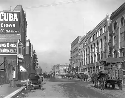 Los Angeles St. north from 3rd St. ca. 1910