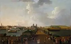 View of Saint Petersburg in the centenary celebration's day