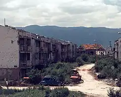 Parts of the modern-day city during the Bosnian war