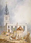 View of the Church of St Michael, Crooked Lane, City of London