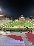 View of the lower bowl of SECU stadium at night (2023)