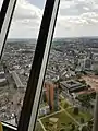 View from the Rheinturm looking down onto Bürger Park