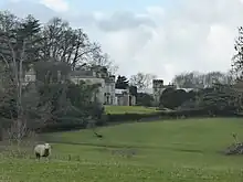 a country house in parkland