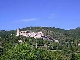 Mosset seen from the road to Campôme