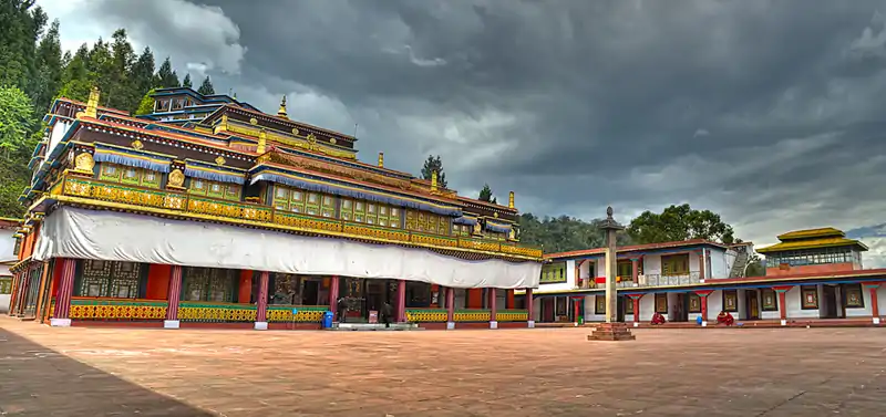 Rumtek Monastery in Sikkim was built under the direction of Changchub Dorje, 12th Karmapa Lama in the mid-1700s