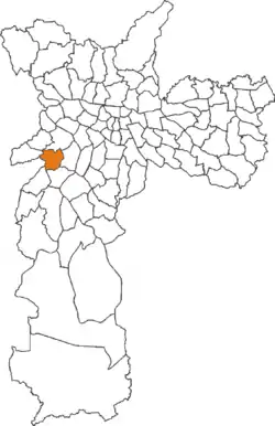 The location of Vila Sônia district in São Paulo