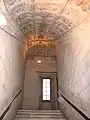 One of the very decorated staircases of the castle where King Francis I signed the Ordinance of Villers-Cotterêts.