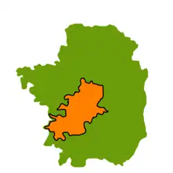 Vilnius City (orange) and District (green) Municipalities