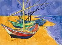 Vincent van Gogh: Fischerboote in Saintes-Marietoday Eremitage,St. Petersburg