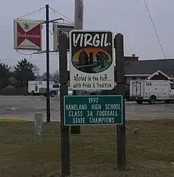 Welcome sign on Illinois Route 64