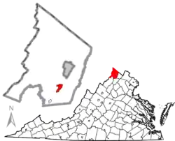 Location in Frederick County, Virginia