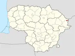 Map of Visaginas Municipality