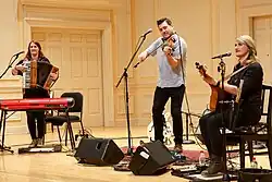 Vishtèn performs at the Library of Congress in 2019 Left: Pastelle LeBlanc, Center: Pascal Miousse, Right: Emmanuelle LeBlanc