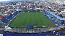 Aerial take of Fello Meza Stadium