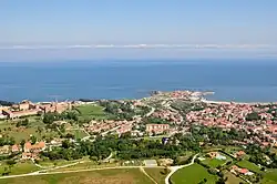 Aerial view of Comillas