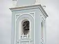 View of the bell of the church, located in its tower.