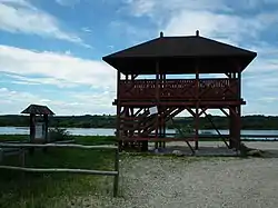 Observation tower near the Vistula River in Borówno