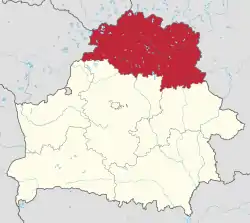 Location of Vitebsk Region