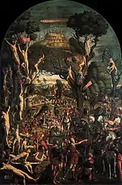 Crucifixion and Apotheosis of the Ten Thousand Martyrs. By Vittore Carpaccio, 1515.