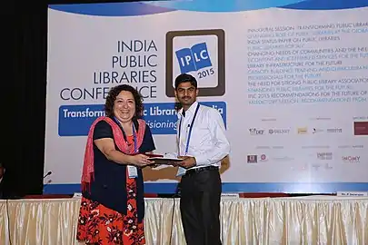 Ms. Pilar Pacheco & Mr. Vivek Kumar Sinha at IPLC 2015