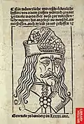 A 1491 engraving from Bamberg, Germany, depicting Dracole wayda