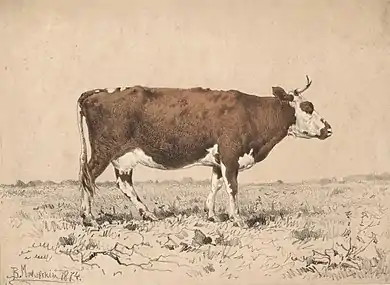 The cow (1874) lithography