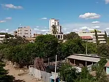 View of recently built high rise buildings in Voi town.