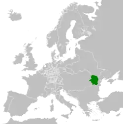 Location of the Principality of Moldavia, 1789