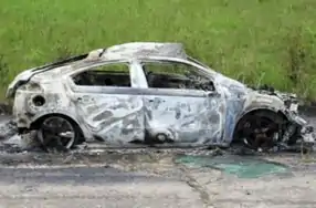 Pole tested Chevrolet Volt after the fire at MGA reported on June 6, 2011.